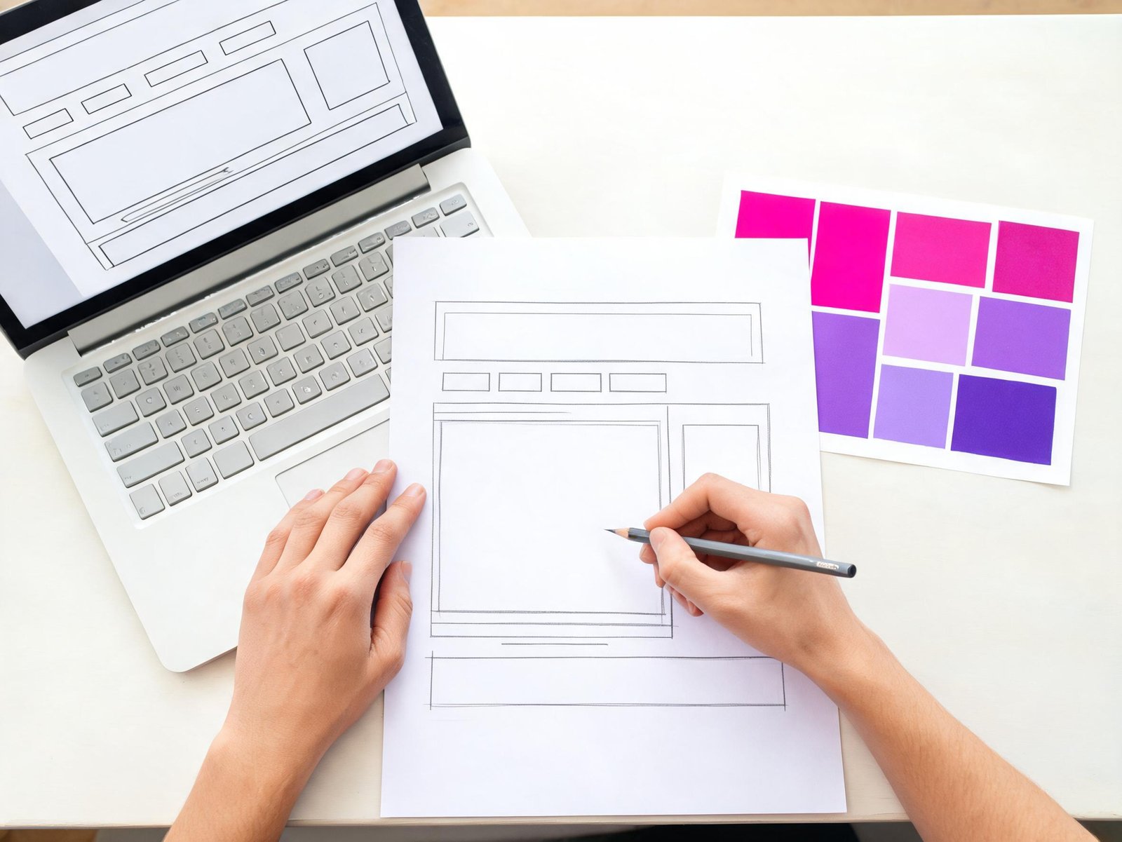 The design process, from sketch to launch